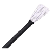 Cordon élastique tressé noir et blanc de 0,8 mm à 15 mm pour vêtements, chaussures, cordon extensible imperméable en caoutchouc tissé