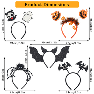 Pafu 15 Pezzi Accessori <span class=keywords><strong>per</strong></span> Photo Booth <span class=keywords><strong>di</strong></span> Halloween, Forniture <span class=keywords><strong>per</strong></span> Feste, Fasce <span class=keywords><strong>per</strong></span> Capelli, Occhiali Divertenti, Braccialetti a Scatto, Articoli <span class=keywords><strong>per</strong></span> Feste Trick or Treat - Product Image 2