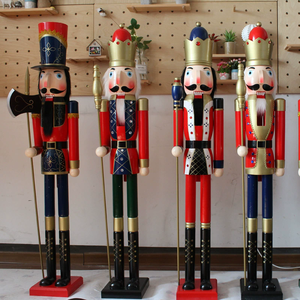 SW-150 Grand <span class=keywords><strong>Casse</strong></span>-<span class=keywords><strong>Noisette</strong></span> de Noël 150cm Décoration Extérieure Figurines Géantes en <span class=keywords><strong>Bois</strong></span> pour Noël - Product Image 1