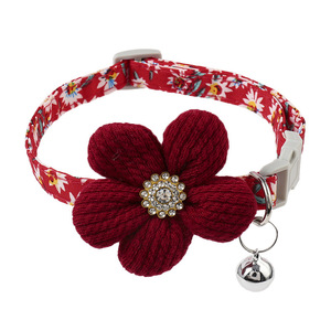 <span class=keywords><strong>Collar</strong></span> para Perro Pequeño con Diseño Floral, Accesorio Adorable para Mascotas, Cierre de Hebilla con Flor Desmontable - Product Image 4
