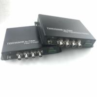 Dönüştürmek ip kamera AHD/CVI/TVI 4 kanal BNC video + 1 kanal rs485 veri tek fiber optik ortam dönüştürücü