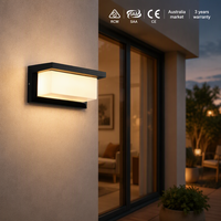 Applique murale LED extérieure RCM SAA CE, étanche IP65, boîtier PC, lumière blanc chaud 10-15W, pour cour et couloirs de villa