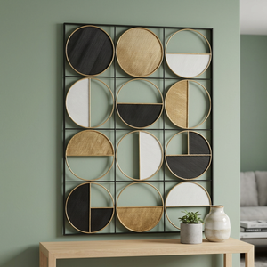 Premium Quality Handmade Metal Brass Round Circle Design With Round Pipe <b>Frame</b> <b>Wall</b> Art Gold for Living Room & Bedroom Decor - Product Image 2