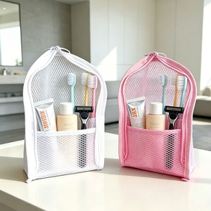 Portable Genuine Leather Vertical <b>Travel</b> <b>Toothbrush</b> Storage Bag On-the-Go Toiletries & Makeup Organizer Simple Bathroom Pouch - Product Image 1