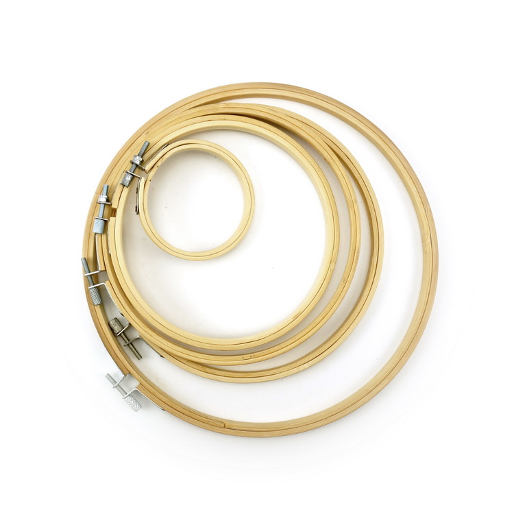 Круглые обручи для вышивки, кольцо из бронзы и натурального бамбука, 6 дюймов, деревянная рамка, вышивка крестиком