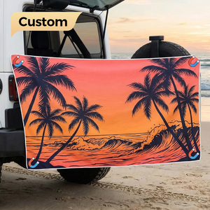 Serviette de bain magnétique d'extérieur à séchage rapide et anti-sable, légère, multi-usages, pour voyage, randonnée, camping, serviette de plage en microfibre magnétique - Product Image 1