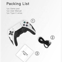 Manette de jeu sans fil YLW la plus récente à double vibration, avec moteur de vibration, bouton Turbo et prise casque pour Pro/Slim