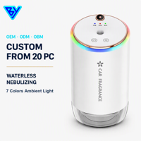 Nouveau diffuseur de parfum électrique personnalisé pour voiture, 50 ml, lumière RGB 7 couleurs, atomiseur sans eau, parfum personnalisé, portable, pour la maison, l'hôtel
