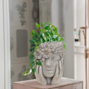 Lianda กระถางต้นไม้ผู้หญิงแบบแฮนด์เมดพร้อมเชือกแขวนคอดอกไม้สำหรับใช้ในร่ม/กลางแจ้ง - Product Image 4