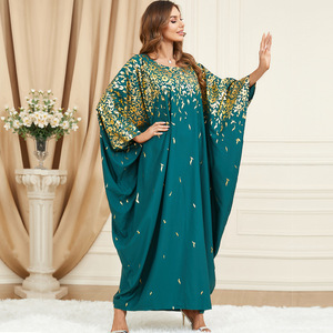 Abiti da donna Maxi Abaya Casual a manica a pipistrello Kimono abito lungo musulmano Dubai Turkey Kaftan <span class=keywords><strong>abbigliamento</strong></span> islamico - Product Image 2