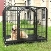 Cage pour chien en fil de fer de haute qualité, avec roues, pour grand chien