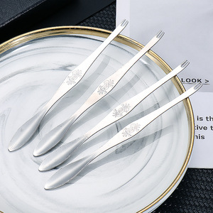 Aguja para Cangrejo de Acero Inoxidable 304, Cuchara y Tenedor para Extraer Carne de Cangrejo, Herramienta Doble para Mariscos - Product Image 3