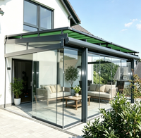 Pergola bioclimatique motorisée autoportante en aluminium, pergola en aluminium à toit à lames orientables pour extérieur, pergolas métalliques pour garage automobile