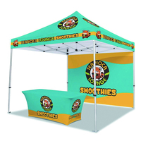Tente de réception robuste avec impression par sublimation personnalisée 10x10 pieds, structure en aluminium pliable, ensemble de tente pour salon professionnel pour événements de branding