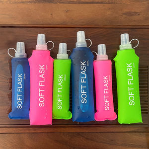 OEM/ODM Boissons pliantes en silicone 250ml 350ml 500ml <span class=keywords><strong>Bleu</strong></span> Vert Gris Bouilloire pliable Bouteille d'eau douce pliable - Product Image 2