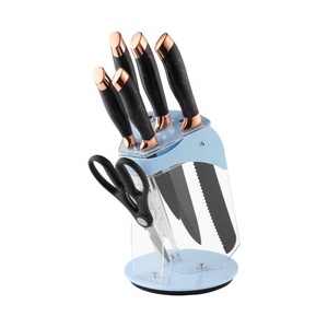 Custom 6 Pcs <b>sharp</b> Stainless Steel Steak Chef Non-stick Black Coating Kitchen <b>Knife</b> <b>Set</b> With Gift Box - Product Image 2