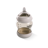 Set d'Allaitement Bébé Anti-Coliques 160ml Biberon PP Anti-Ballonnements et Biberon 240ml en Verre Borosilicaté Sécurisé pour Bébé