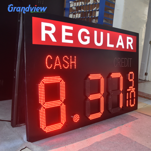 จอแสดงดิจิตอลสถานีบริการน้ำมัน <span class=keywords><strong>LED</strong></span> อิเล็กทรอนิกส์สองด้านกลางแจ้งป้ายตัวเลขเงินสดเครดิต - Product Image 6