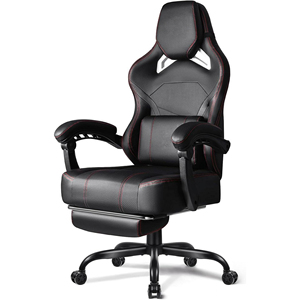 AJUNION Großer und Hoher <span class=keywords><strong>Gaming</strong></span>-Stuhl 400lb Tragkraft Ergonomischer Videospiel-Stuhl mit Übergroßer Kopfstütze und Lendenkissen - Product Image 1