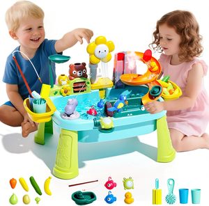 EPT Amélioré : Jouet de table pour évier de <span class=keywords><strong>cuisine</strong></span>, avec robinet à pompe électrique, pour <span class=keywords><strong>jeu</strong></span> de nourriture, accessoires de pêche, pour tout-petits, pour l'extérieur, l'été, le sable et l'eau - Product Image 1