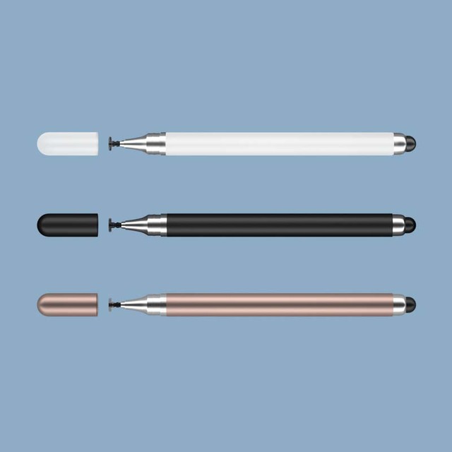 High Precision Zero Delay Universal 2-in-1 Double-headed Stylus for Tablet PC Office Silicone Tip Stylus Pen