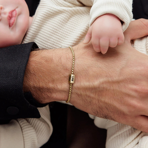 Bracciale personalizzato in acciaio inossidabile con nome inciso, regalo per papà o <span class=keywords><strong>uomo</strong></span>, Lateefah - Product Image 1