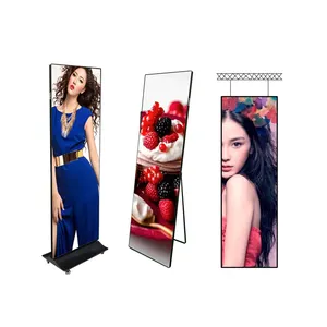 P2.5 Indoor Hd Digital Wifi Controle Led Poster Display Para Eventos Portátil Seamless Splicing Led Poster Screen Painel De Parede