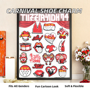 Venta al por mayor de adornos de dibujos animados en relieve de PVC suave ecológico con base plana para decoración de carnaval, fábrica vietnamita - Product Image 2