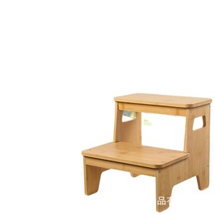 Taburete de cocina multifuncional de dos niveles para educación temprana transfronteriza, con lavabo para bebé, de madera maciza, con peldaños altos y bajos. - Product Image 5