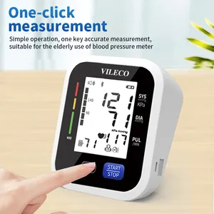 Vileco eletrônica pressão arterial máquina digital bp monitor tensímetro profissional pressão arterial monitor tensiômetro