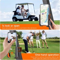 Support magnétique pour téléphone de golf, base aimantée puissante 8 N52, réglage à 360°, fixation rapide, pour chariot de golf et surfaces métalliques