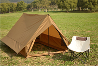 Tente carrée thermique légère 1-2 personnes, imperméable, pour l'hiver, le backpacking, avec cheminée, pour le camping en plein air et les événements sur la plage