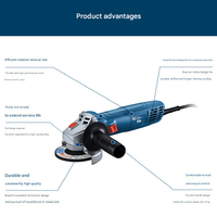 Meuleuse d'angle Bosh GWS 800 4 pouces 800W, outil électrique professionnel avec cordon, 100 mm, machine de meulage électrique haute performance