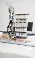 Machine à broder multifonctionnelle informatisée à grande vitesse FUJA à tête unique, 12 ou 15 aiguilles, avec broderie de perles et cordon plat à sequins