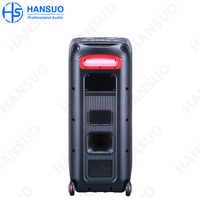 Kualitas Terbaik Dual 8 Inch RGB lampu LED portabel Studio Karaoke speaker Subwoofer USB Radio FM untuk penggunaan luar ruangan
