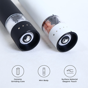 USB Rechargeable Automatic Salt and <b>Pepper</b> Set with Adjustable Coarseness and LED Light for Modern Kitchen - Product Image 2