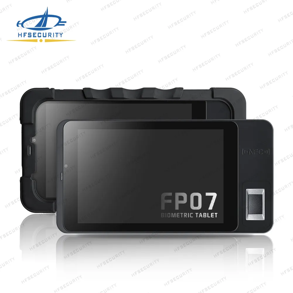 FP07 HFSecurity GPS 3G WIFI Android biometria portatile Scanner di impronte digitali/scanner di codici a barre