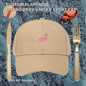 Gorras Deportivas Étnicas Formales Unisex con Logotipo de Flamenco Bordado Personalizado, Transpirables, Ajustables, de Algodón, 6 Paneles, en Oferta - Product Image 2