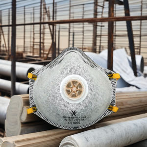 XPRO <span class=keywords><strong>Respirator</strong></span> FFP2 sekali pakai, masker Valved menghilangkan bau kain katun pukulan ganda dengan Filter debu karbon - Product Image 3