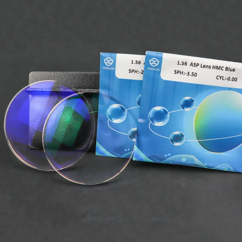 2023 Venda quente óculos lentes 1.56 visão única HMC revestimento oftálmico lentes