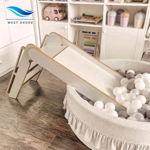 Popular Tobogán <span class=keywords><strong>de</strong></span> Madera para Niños en Edad Preescolar, Juego Infantil para Sala <span class=keywords><strong>de</strong></span> Estar con Escalera para Trepar - Product Image 1