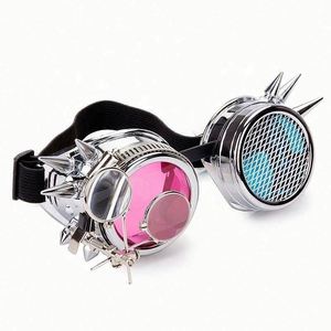 Gafas de Sol Personalizadas al por Mayor con Logotipo, Gafas de Moda para Hombre y Mujer, Gafas Punk con Remaches, Gafas Góticas Steampunk, Gafas Caleidoscopio - Product Image 4