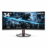 Moniteur PC incurvé personnalisable OEM ODM, moniteur de jeu 34 pouces 180Hz 1ms 4K UWQHD pour ordinateur de bureau commercial