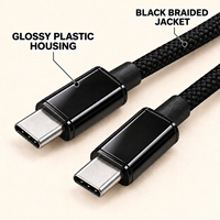 Kabel Pengisian Daya USB C ke USB C 60W Berbahan Kain |   Supplier Grosir OEM untuk Ihpone18