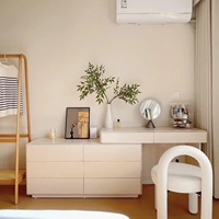 Ensemble de coiffeuse blanche à assemblage sans joint, mobilier moderne pour appartement et villa, vente en gros