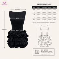 Robe de cocktail sans manches à col bateau et volants superposés pour femme, fabrication sur mesure, vente en gros, OEM, marque privée