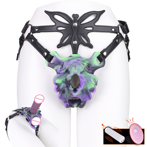 Butterfly Sex Grinder with Bullet and Remote Control for man women Silicone Wearable Monster Saddle <b>Vibrator</b> Clitoral Stimulator - Product Image 1