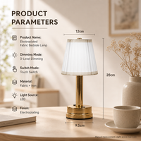 Lámpara de Mesa LED Nórdica Moderna Recargable al por Mayor para Proyectos Comerciales, Bares, Cafeterías, Restaurantes, Pedidos Personalizados al por Mayor