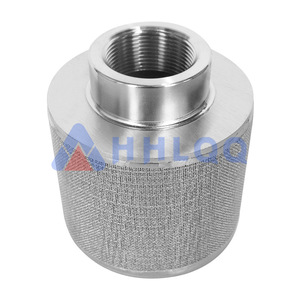 Cartouche d'interface de filetage interne de pompe à air d'élément filtrant de maille frittée de fil d'acier inoxydable multicouche - Product Image 1