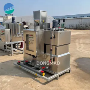 factory supplier flocculant automatic water treatment dosing system skid ss304 polymer electrolyte mixing tank for WWTP